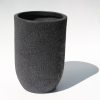 buyuk uzun beton saksi 1 metre siyah