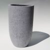 buyuk uzun beton saksi gri 1 metre