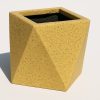 beton prizma saksi sari renk 20x20x25cm