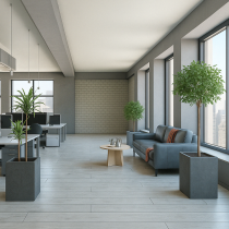 kare beton saksi 30x30x50cm