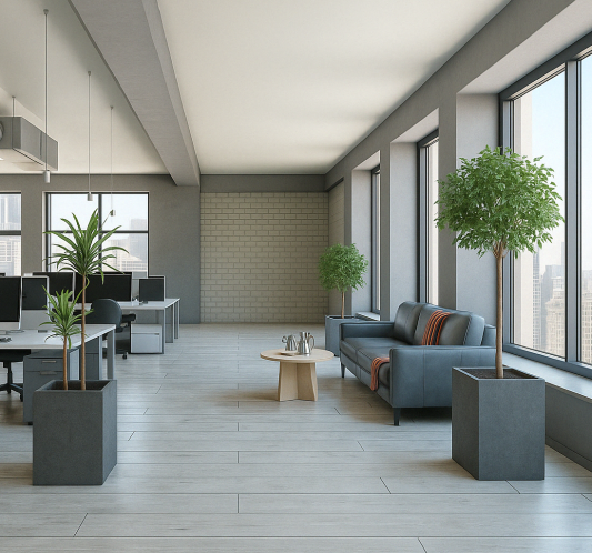 kare beton saksi 30x30x50cm