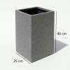 kare beton saksi gri 25x25x40cm