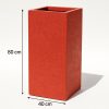 kare beton saksi kirmizi 40x40x80cm