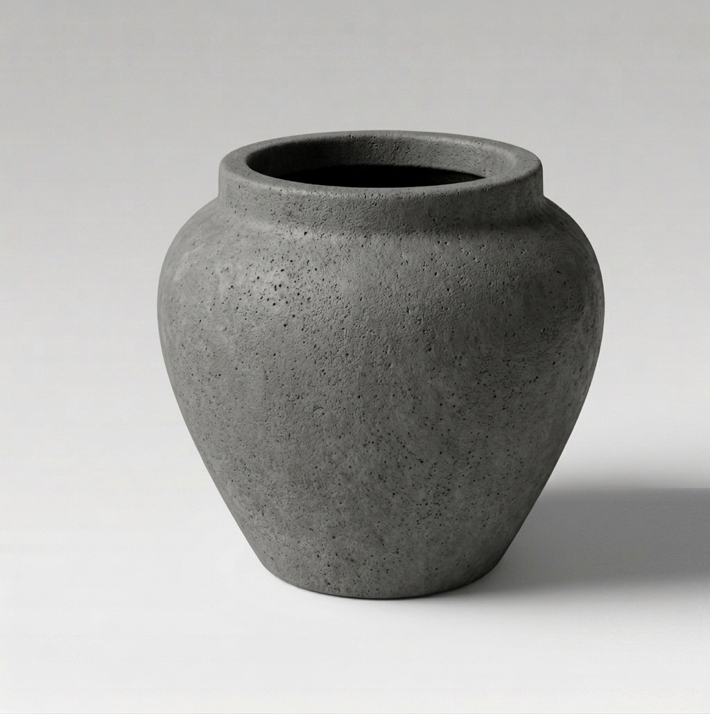 Dekoratif Hafif Beton Saksı 50x50cm 5 beton-kup-saksi-gri-50x50cm