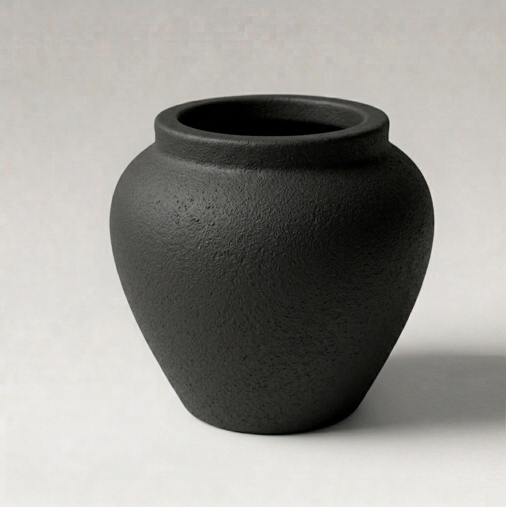 Dekoratif Hafif Beton Saksı 50x50cm 2 beton-kup-saksi-siyah-50x50cm